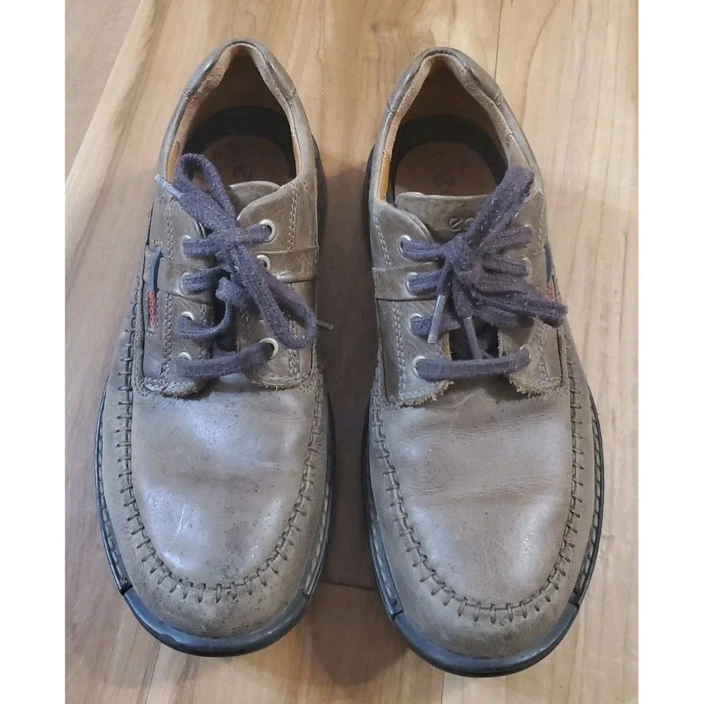 ECCO Fusion Moc Toe‎ Brown Leather Comfort Oxfords Men's EU 42 US Size 8/8.5